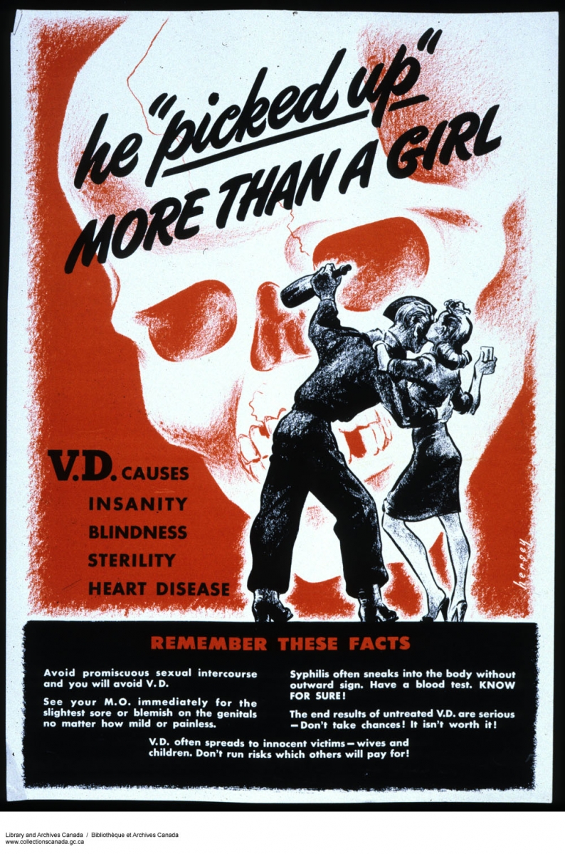 Collection of Venereal Disease (VD) posters of World War II