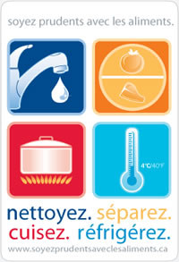 affiche : nettoyez, séparez, cuisez et réfrigérez affiche : nettoyez, séparez, cuisez et réfrigérez