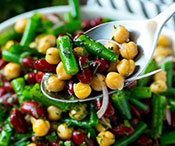 green bean chickpea salad